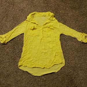 a.n.a yellow button up blouse.